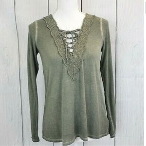 NWT American Eagle Lace Up Top XL